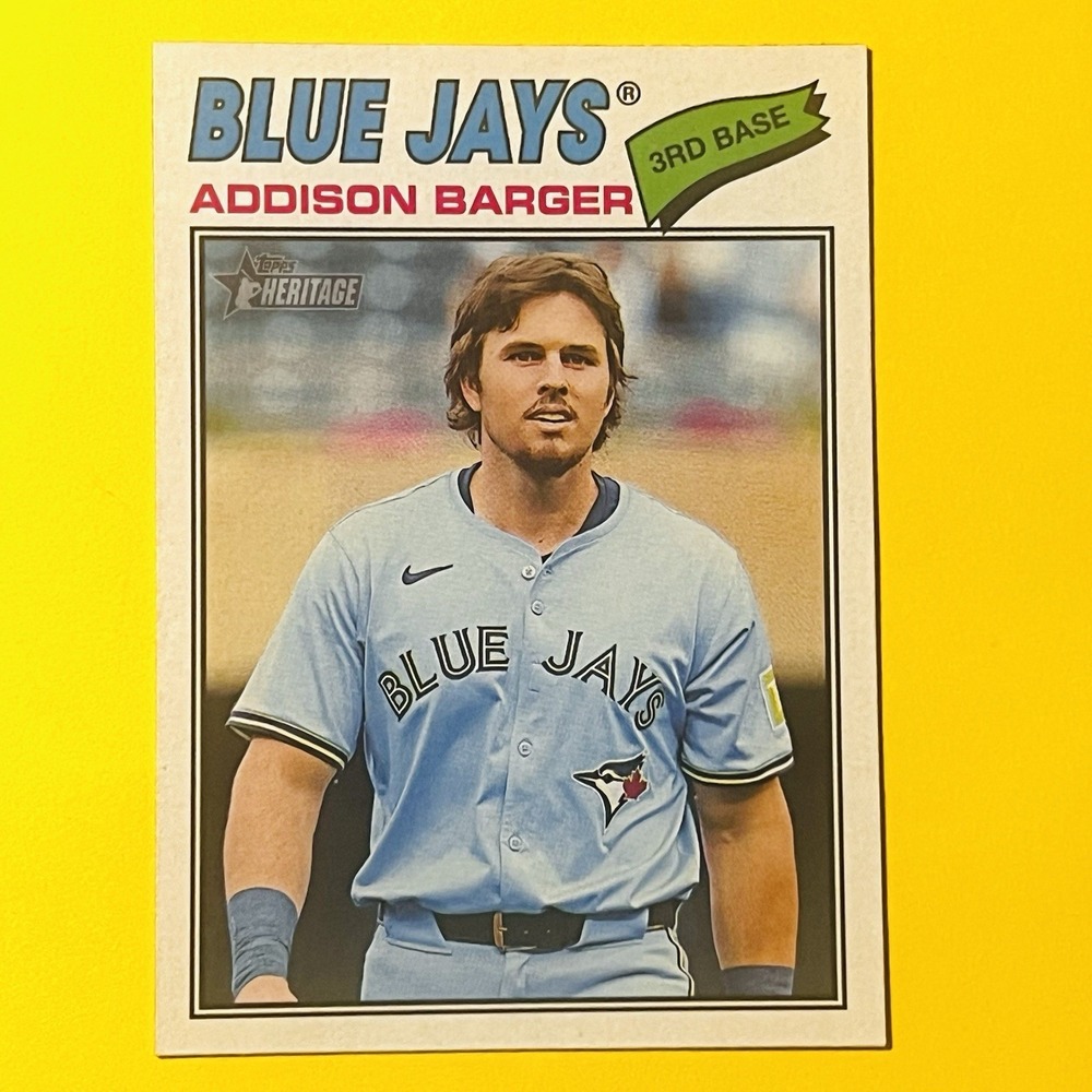 2026 Topps Heritage Baseball Addison Barger #370 Toronto Blue Jays Base